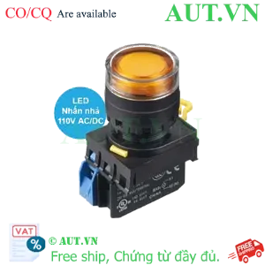 Ảnh của Nút nhấn nhả có đèn IDEC YW1L-MF2E10QHA 110VAC D22 1NO (Hổ phách)