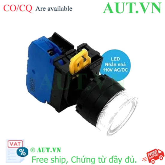 Ảnh của Nút nhấn nhả có đèn IDEC YW1L-MF2E10QHPW 110VAC D22 1NO (Trắng)