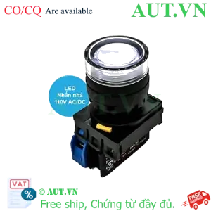 Ảnh của Nút nhấn nhả có đèn IDEC YW1L-MF2E10QHW 110VAC D22 1NO (Trắng)