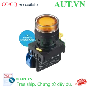 Ảnh của Nút nhấn nhả có đèn IDEC YW1L-MF2E10QM3A 220VAC D22 1NO (Hổ phách)