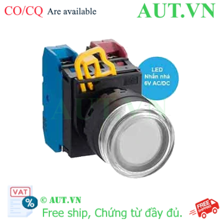 Ảnh của Nút nhấn nhả có đèn IDEC YW1L-MF2E11Q2PW 6VAC/DC D22 1NO+1NC (Trắng)