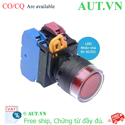 Ảnh của Nút nhấn nhả có đèn IDEC YW1L-MF2E11Q2R 6VAC/DC D22 1NO+1NC (Đỏ)