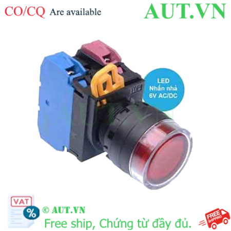 Ảnh của Nút nhấn nhả có đèn IDEC YW1L-MF2E11Q2R 6VAC/DC D22 1NO+1NC (Đỏ)