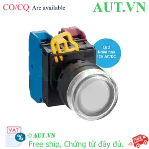 Ảnh của Nút nhấn nhả có đèn IDEC YW1L-MF2E11Q3PW 12VAC/DC D22 1NO+1NC (Trắng)