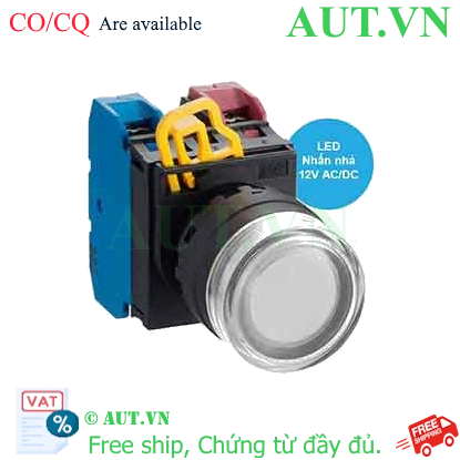 Ảnh của Nút nhấn nhả có đèn IDEC YW1L-MF2E11Q3PW 12VAC/DC D22 1NO+1NC (Trắng)