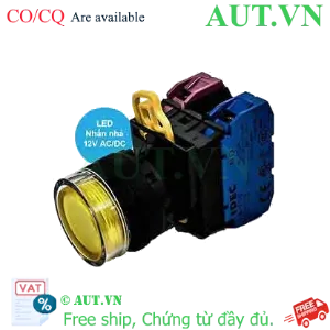 Ảnh của Nút nhấn nhả có đèn IDEC YW1L-MF2E11Q3Y 12VAC/DC D22 1NO+1NC (Vàng)