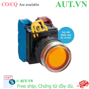 Ảnh của Nút nhấn nhả có đèn IDEC YW1L-MF2E11Q5A 6VAC/DC D22 1NO+1NC (Hổ phách)