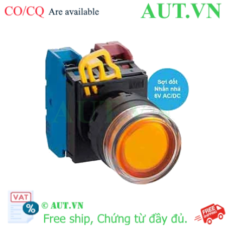 Ảnh của Nút nhấn nhả có đèn IDEC YW1L-MF2E11Q5A 6VAC/DC D22 1NO+1NC (Hổ phách)