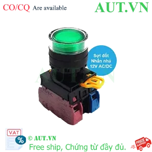 Ảnh của Nút nhấn nhả có đèn IDEC YW1L-MF2E11Q6G 12VAC/DC D22 1NO+1NC (Xanh)