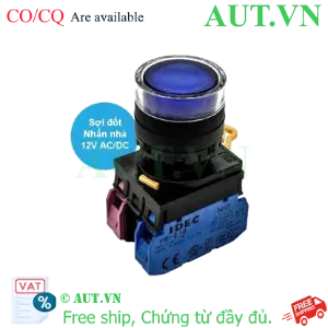 Ảnh của Nút nhấn nhả có đèn IDEC YW1L-MF2E11Q6S 12VAC/DC D22 1NO+1NC (Xanh)