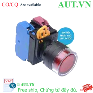 Ảnh của Nút nhấn nhả có đèn IDEC YW1L-MF2E11Q7R 24VAC/DC D22 1NO+1NC (Đỏ)
