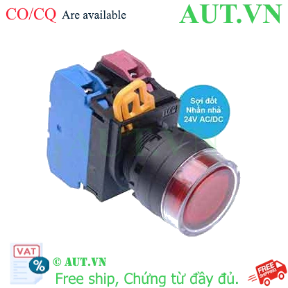 Ảnh của Nút nhấn nhả có đèn IDEC YW1L-MF2E11Q7R 24VAC/DC D22 1NO+1NC (Đỏ)