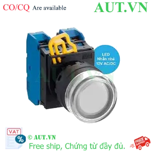 Ảnh của Nút nhấn nhả có đèn IDEC YW1L-MF2E20Q3PW 12VAC/DC D22 2NO (Trắng)