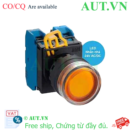 Ảnh của Nút nhấn nhả có đèn IDEC YW1L-MF2E20Q4A 24VAC/DC D22 2NO (Hổ phách)