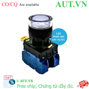 Ảnh của Nút nhấn nhả có đèn IDEC YW1L-MF2E20Q4W 24VAC/DC D22 2NO (Trắng)