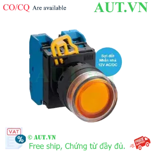 Ảnh của Nút nhấn nhả có đèn IDEC YW1L-MF2E20Q6A 12VAC/DC D22 2NO (Hổ phách)