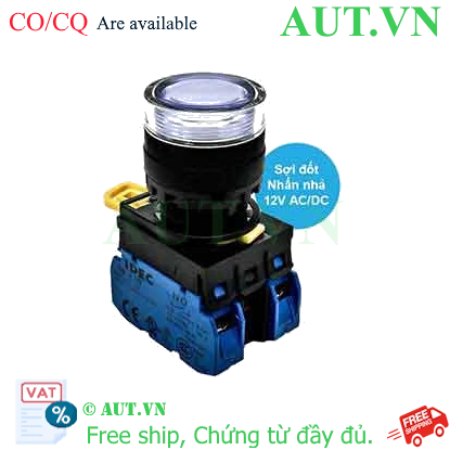 Ảnh của Nút nhấn nhả có đèn IDEC YW1L-MF2E20Q6W 12VAC/DC D22 2NO (Trắng)