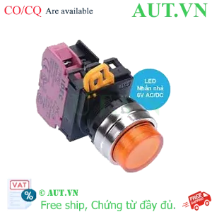 Ảnh của Nút nhấn nhả có đèn IDEC YW4L-M2E01Q2A 6VAC/DC D22 1NC (Hổ phách)