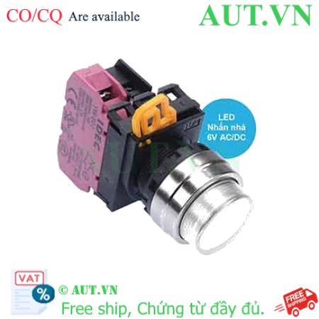 Ảnh của Nút nhấn nhả có đèn IDEC YW4L-M2E01Q2PW 6VAC/DC D22 1NC (Trắng)