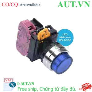 Ảnh của Nút nhấn nhả có đèn IDEC YW4L-M2E01Q3S 12VAC/DC D22 1NC (Xanh)