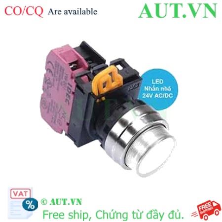 Ảnh của Nút nhấn nhả có đèn IDEC YW4L-M2E01Q4PW 24VAC/DC D22 1NC (Trắng)