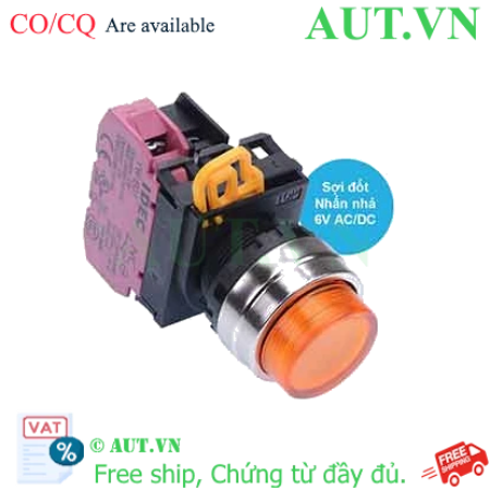 Ảnh của Nút nhấn nhả có đèn IDEC YW4L-M2E01Q5A 6VAC/DC D22 1NC (Hổ phách)