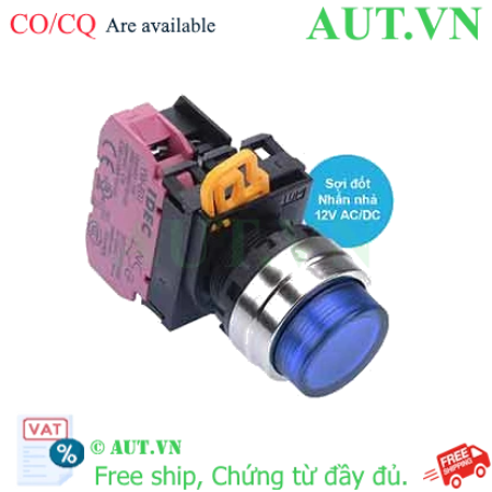 Ảnh của Nút nhấn nhả có đèn IDEC YW4L-M2E01Q6S 12VAC/DC D22 1NC (Xanh)
