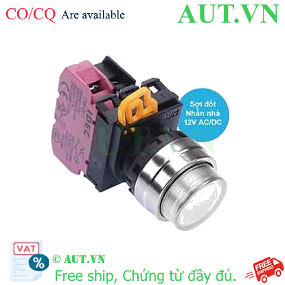 Ảnh của Nút nhấn nhả có đèn IDEC YW4L-M2E01Q6W 12VAC/DC D22 1NC (Trắng)