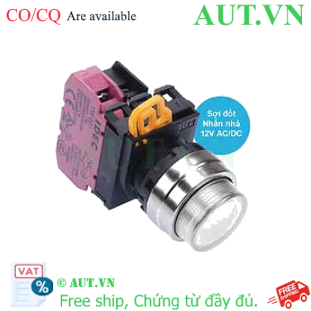 Ảnh của Nút nhấn nhả có đèn IDEC YW4L-M2E01Q6W 12VAC/DC D22 1NC (Trắng)
