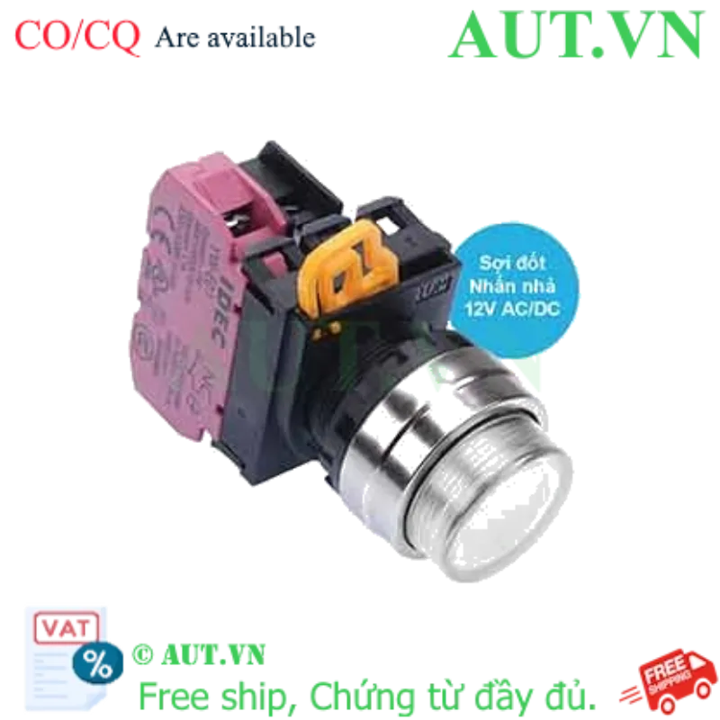 Ảnh của Nút nhấn nhả có đèn IDEC YW4L-M2E01Q6W 12VAC/DC D22 1NC (Trắng)