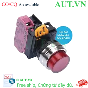 Ảnh của Nút nhấn nhả có đèn IDEC YW4L-M2E01Q7R 24VAC/DC D22 1NC (Đỏ)