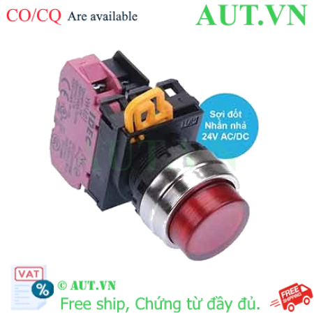 Ảnh của Nút nhấn nhả có đèn IDEC YW4L-M2E01Q7R 24VAC/DC D22 1NC (Đỏ)