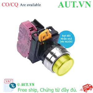 Ảnh của Nút nhấn nhả có đèn IDEC YW4L-M2E01Q7Y 24VAC/DC D22 1NC (Vàng)