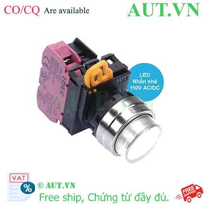 Ảnh của Nút nhấn nhả có đèn IDEC YW4L-M2E01QHPW 110VAC D22 1NC (Trắng)