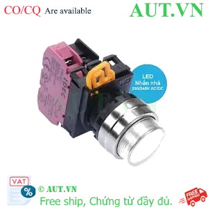 Ảnh của Nút nhấn nhả có đèn IDEC YW4L-M2E01QM3PW 220VAC D22 1NC (Trắng)