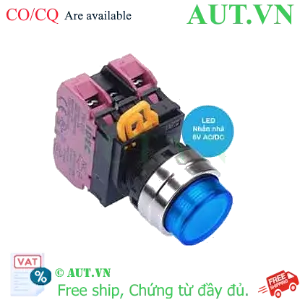 Ảnh của Nút nhấn nhả có đèn IDEC YW4L-M2E02Q2S 6VAC/DC D22 2NC (Xanh)