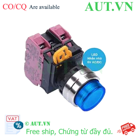 Ảnh của Nút nhấn nhả có đèn IDEC YW4L-M2E02Q2S 6VAC/DC D22 2NC (Xanh)