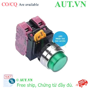 Ảnh của Nút nhấn nhả có đèn IDEC YW4L-M2E02Q4G 24VAC/DC D22 2NC (Xanh)