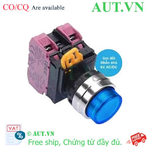 Ảnh của Nút nhấn nhả có đèn IDEC YW4L-M2E02Q5S 6VAC/DC D22 2NC (Xanh)