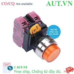 Ảnh của Nút nhấn nhả có đèn IDEC YW4L-M2E02Q6A 12VAC/DC D22 2NC (Hổ phách)