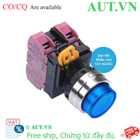 Ảnh của Nút nhấn nhả có đèn IDEC YW4L-M2E02Q6S 12VAC/DC D22 2NC (Xanh)
