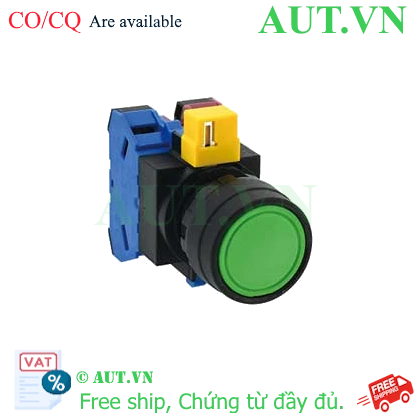 Ảnh của Nút nhấn nhả không đèn IDEC HW1B-M111G D22 1NO+1NC (Xanh)