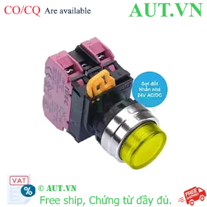 Ảnh của Nút nhấn nhả có đèn IDEC YW4L-M2E02Q7Y 24VAC/DC D22 2NC (Vàng)