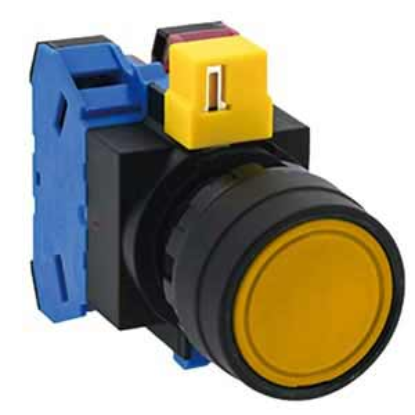 Ảnh của Nút nhấn nhả không đèn IDEC HW1B-M111Y-MAU D22 1NO+1NC (Vàng)