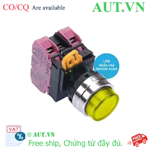 Ảnh của Nút nhấn nhả có đèn IDEC YW4L-M2E02QM3Y 220VAC D22 2NC (Vàng)