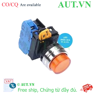 Ảnh của Nút nhấn nhả có đèn IDEC YW4L-M2E10Q2A 6VAC/DC D22 1NO (Hổ phách)