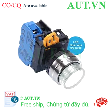 Ảnh của Nút nhấn nhả có đèn IDEC YW4L-M2E10Q3PW 12VAC/DC D22 1NO (Trắng)
