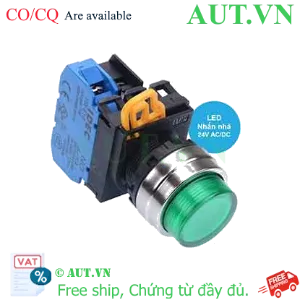 Ảnh của Nút nhấn nhả có đèn IDEC YW4L-M2E10Q4G 24VAC/DC D22 1NO (Xanh)