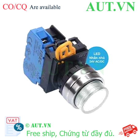 Ảnh của Nút nhấn nhả có đèn IDEC YW4L-M2E10Q4PW 24VAC/DC D22 1NO (Trắng)