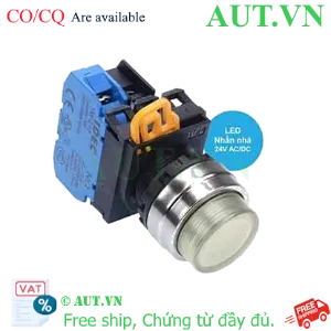 Ảnh của Nút nhấn nhả có đèn IDEC YW4L-M2E10Q4W 24VAC/DC D22 1NO (Trắng)